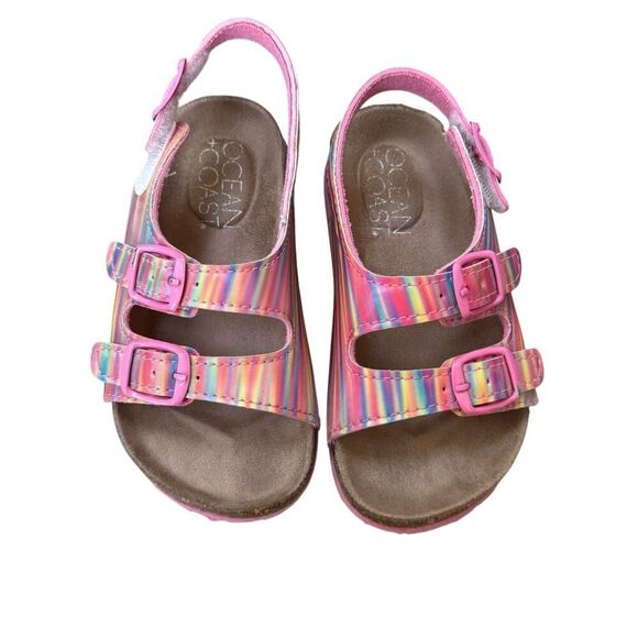 Ocean+Coast toddler girls multicolor sandals size 11 - Picture 3 of 4